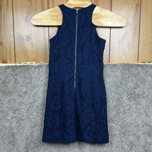 NWT Lilly Pulitzer Navy Augusta Eyelet Lace Mini Shift Dress Size 4-MSRP $278 - Picture 10 of 10